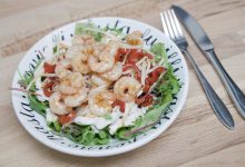 Lauwwarme salade met garnalen | AllinMam.com