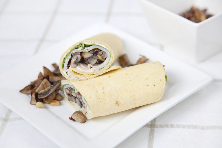 wrap met champignons en roomkaas