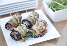gevulde aubergine rolletjes