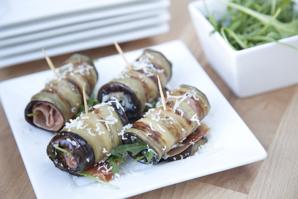 gevulde aubergine rolletjes