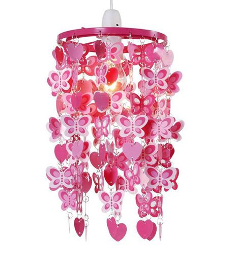 Roze kroonluchter met vlinders - AllinMam.com