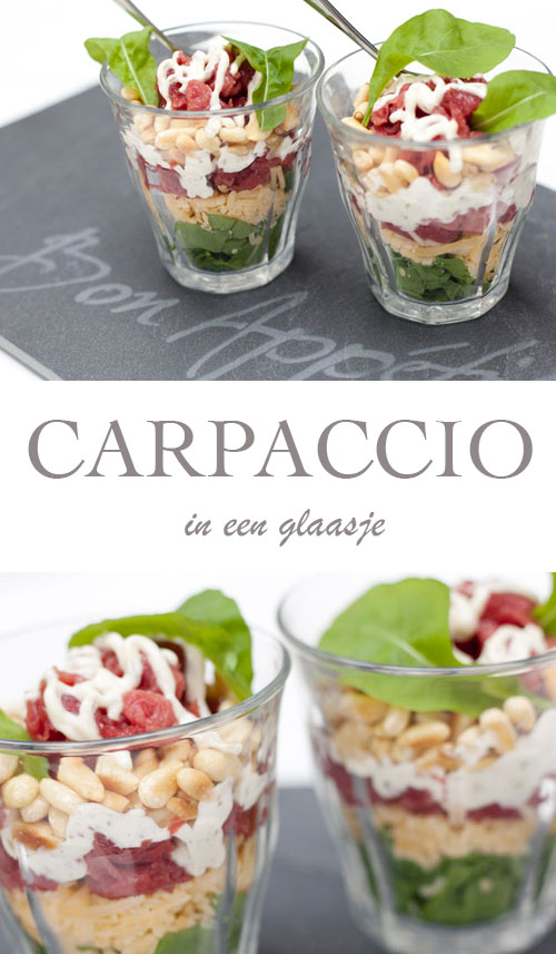 Recept voor Carpaccio in een glaasje; net even anders - AllinMam.com