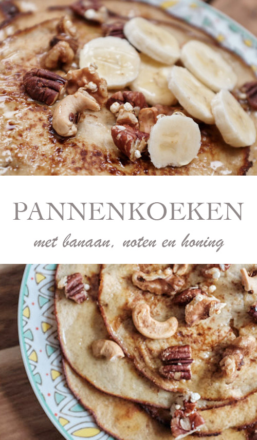 Bananen pannenkoek met gebrande noten - AllinMam.com