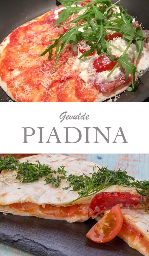 Piadina met vulling van rucola, serranoham en mozzarella - AllinMam.com