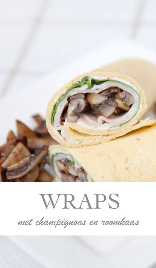 Wraps met champignons en roomkaas - AllinMam.com