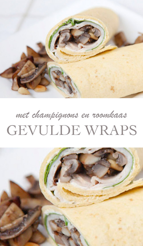 Wraps met champignons en roomkaas - AllinMam.com