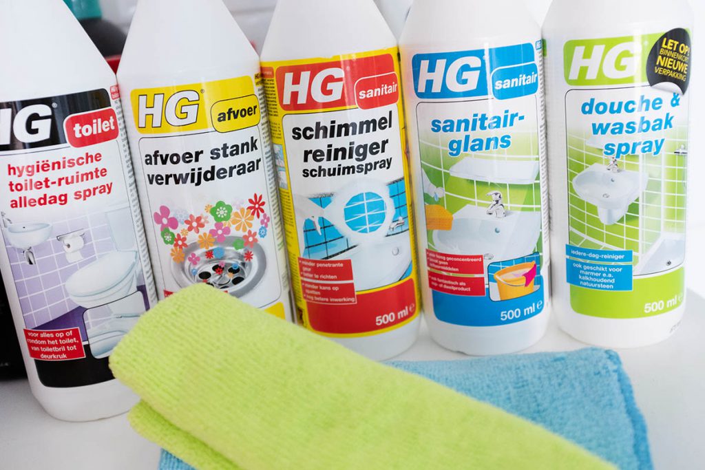 Een frisse en lekker ruikende badkamer met HG producten - AllinMam.com