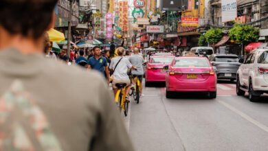 Fietstocht in Bangkok AllinMam