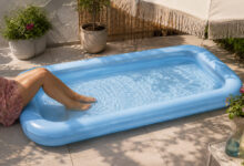 Aqua bed verkoeling in kleine tuin bij hitte tips AllinMam